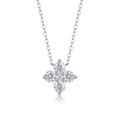 1Lucky Four - leaf Clover - A Fashionable And Luxurious Diamond Jewelry Pendant Set With Moissanite S925 Sterling Silver And Platinum Plating Prohibit TikTok sales - 5 - cj