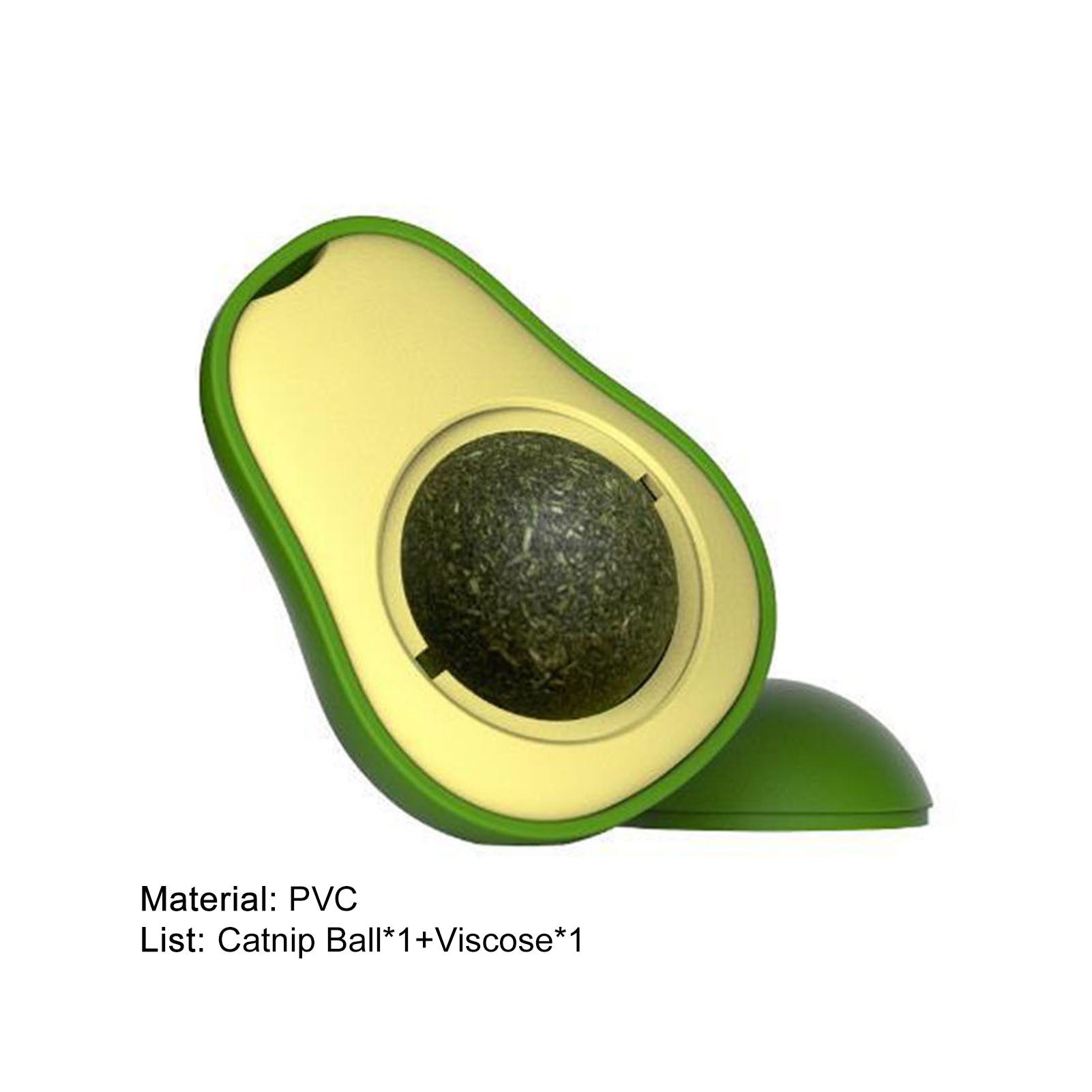 Cute Avocado Catnip Toys Cat Teeth Cleaning Toy Cat Supplies Catnip Mini Cat Treat Toys Interactive Pet Toys Pet Products Pet Avocado Ball Cute Funny Mint Cleaning Teeth Toy For Cat Supplies - 5 - CJ