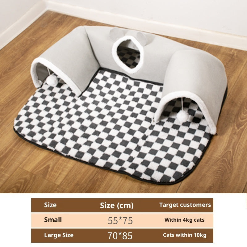 U - shaped Cat Tunnel Channel Rolling Dragon Removable And Washable - 0 - CJ