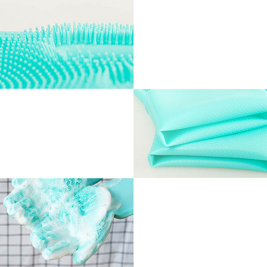 Silicone Dog Grooming Hair Comb Puppy Brush Glove Bath Cleaning Brushes Small Dog Cat Massage Pet Grooming Gloves - 0 - CJ