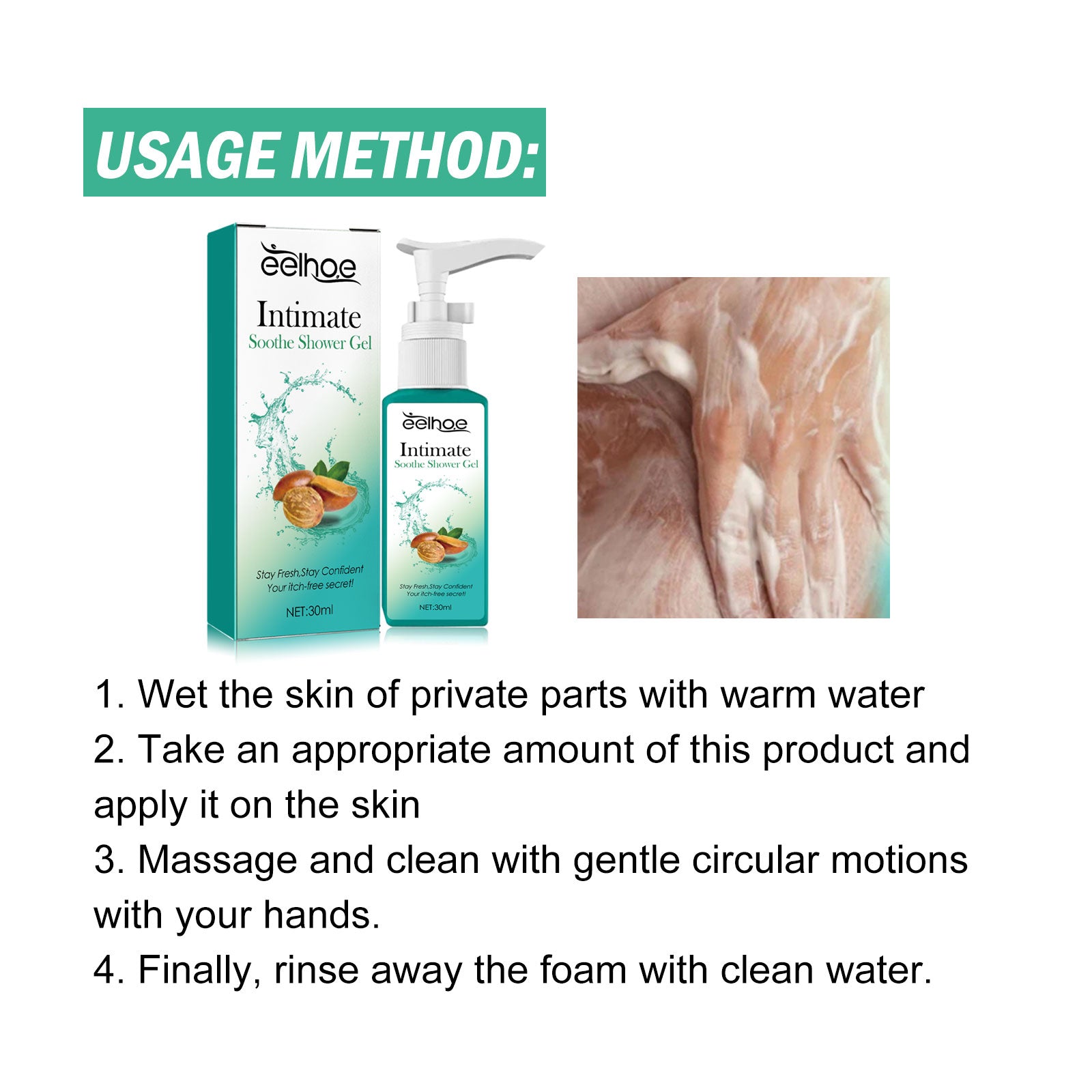 EELHOE Body Wash, Deep Cleanse Body Exfoliation Relieves Dry, Red, Itchy And Moisturizing Skin Shower Gel - 5 - CJ