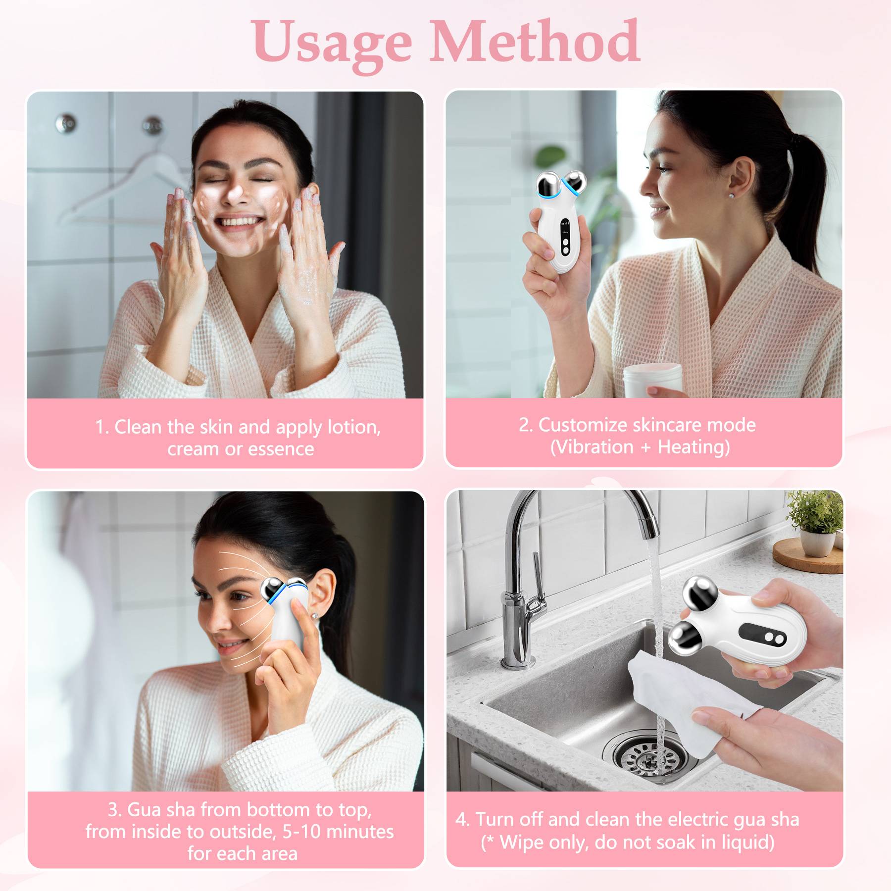 Anti Aging And Wrinkles Microcurrent Facial Device, Boost Skin Care Absorption - 5 - CJ