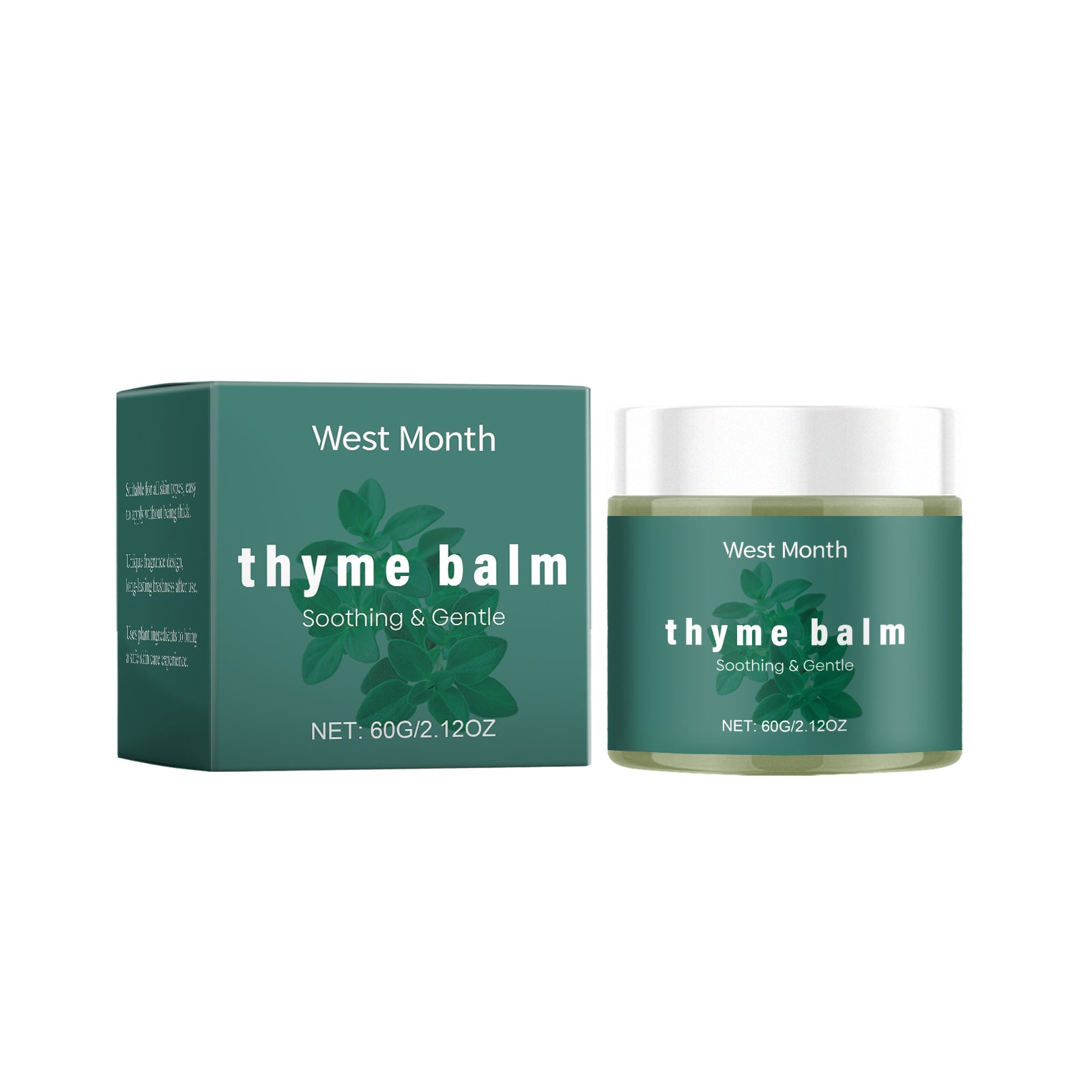 West&Month Body Thyme Cream Plant Essence Moisturizes And Moisturizes Skin Daily Body Care Cream - 5.0 - CJ