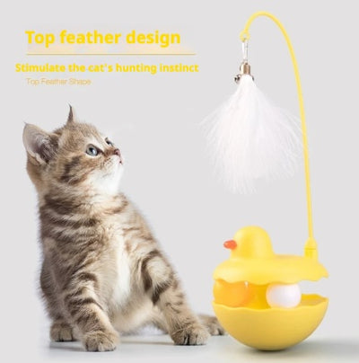 Cat Toys - Interactive Toy For Cat , Kitten Toys, Lightweight Resin Duck Shape Fun Stick For Kitten Play Indoor Outdoor ,Removable And Washable Duck Cat Toy - 5.0 - CJ