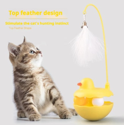 Cat Toys - Interactive Toy For Cat , Kitten Toys, Lightweight Resin Duck Shape Fun Stick For Kitten Play Indoor Outdoor ,Removable And Washable Duck Cat Toy - 5.0 - CJ
