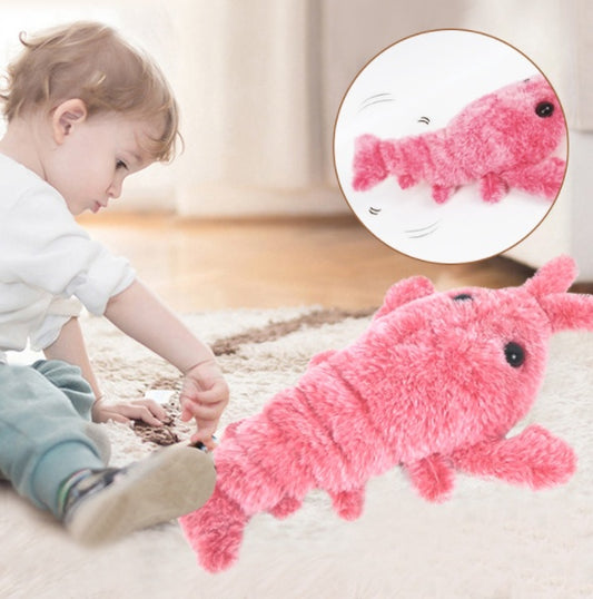 Pet Toys Electric Jumping Shrimp USB Charging Simulation Lobster Funny Cat Plush Pets Toy - 0 - CJ
