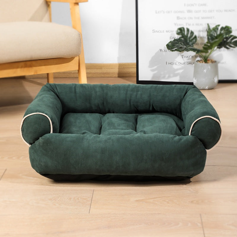 Dog Sofa Bed Sleeping Bag Kennel Cat Puppy Sofa Bed Pet House Winter Warm Beds Cushion - 0 - CJ - Green - 4XL - CJGD130106207GT
