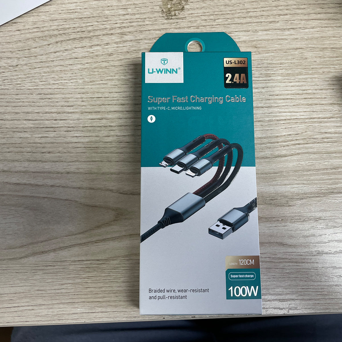 L302 3 - in - 1 Cable PD 1M Black UWINN - 5 - CJ