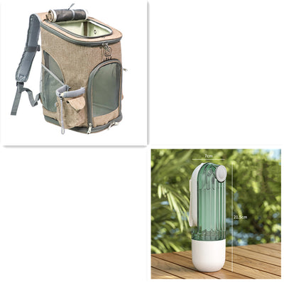 2 In 1 Pet Water Cup Segment Design Green Dog Walking Portable Drinking Cup Dog Feeding Supplies Pet Supplies Dog Walking Water Feeder Pets Products - 0 - CJ