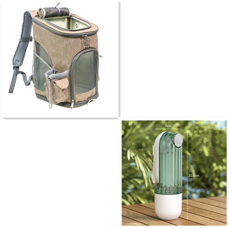 2 In 1 Pet Water Cup Segment Design Green Dog Walking Portable Drinking Cup Dog Feeding Supplies Pet Supplies Dog Walking Water Feeder Pets Products - 0 - CJ