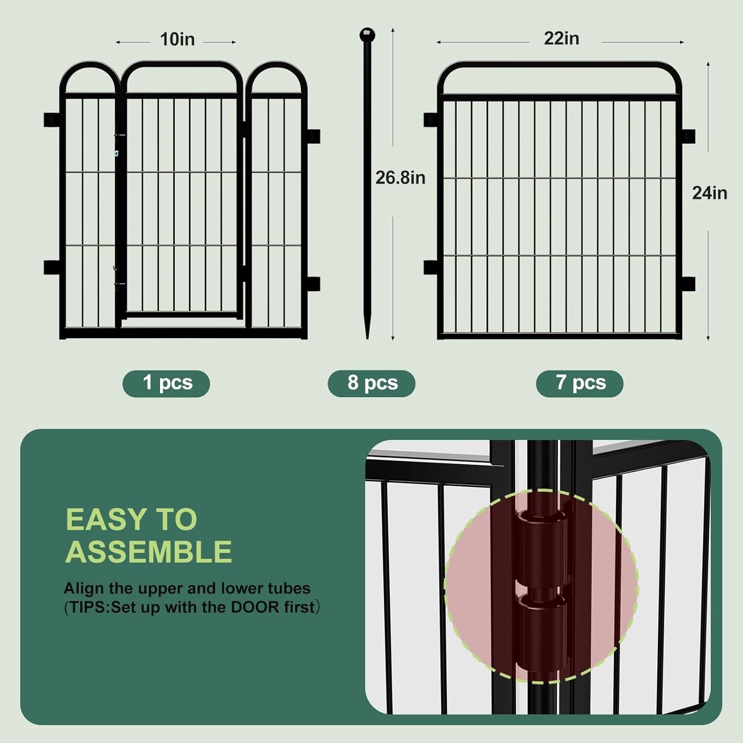 Gardner Pet Dog Fence Indoor And Outdoor Small And Medium Dog Foldable With Gravity Automatic Lock Pet Activity Fence - 5 - CJ