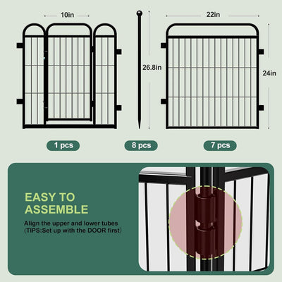 Gardner Pet Dog Fence Indoor And Outdoor Small And Medium Dog Foldable With Gravity Automatic Lock Pet Activity Fence - 5 - CJ