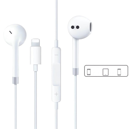 Lightning In - ear Headphones For IPhone14,13,12,11,7,8 Plus, XS, With Lightning Connector, IPhone Wired Earbuds, Built - in Remote Control To Control Music, Calls, And Volume - 5 - CJ