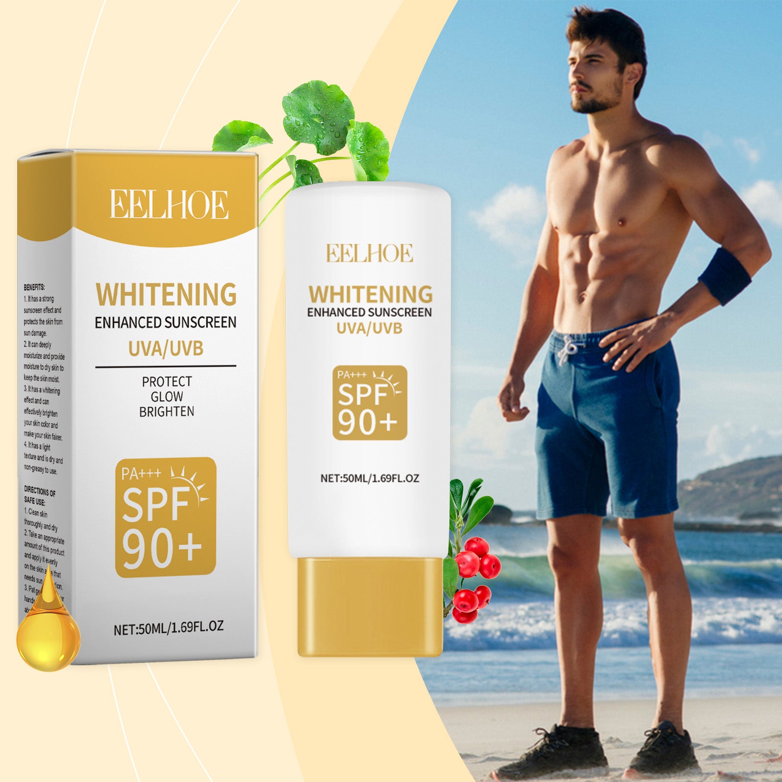 Eelhoe Skin Protection Cream For Summer Outdoor Skin Protection Uv Waterproof Moisturizing Cream - 5 - CJ
