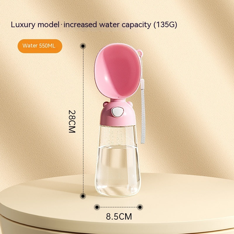 Portable Dog Water Bottle Food And Water Container For Pet Pets Feeder Bowl Outdoor Travel Drinking Bowls Water Dispenser - 0 - CJ - 3086 Luxury Style Pink - CJMY199304205EV