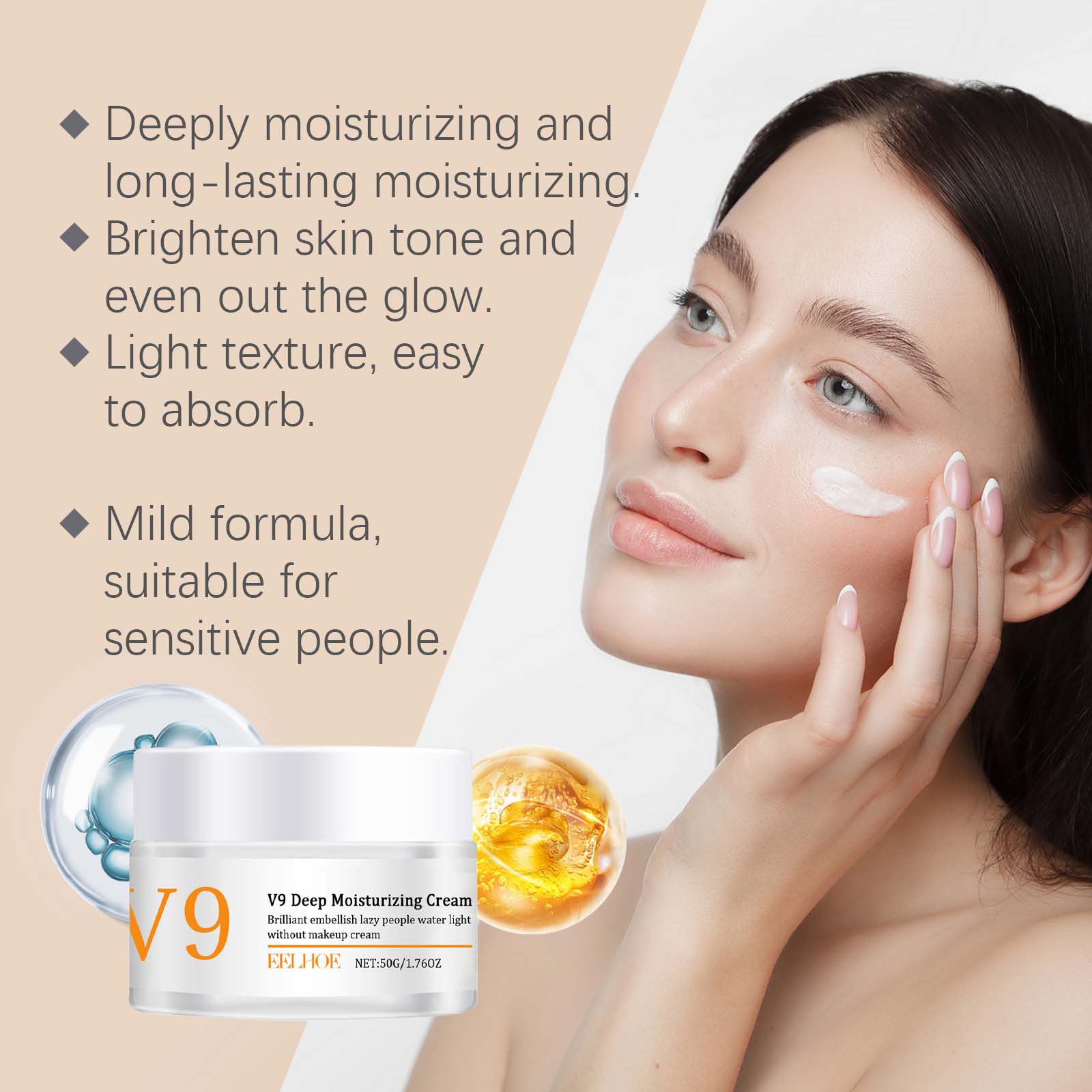 Eelhoe Deep Moisturizing Cream Gently Cares For The Face, Hydrates And Nourishes The Skin, And Provides Soft Care. Radiant Cream - 5 - CJ