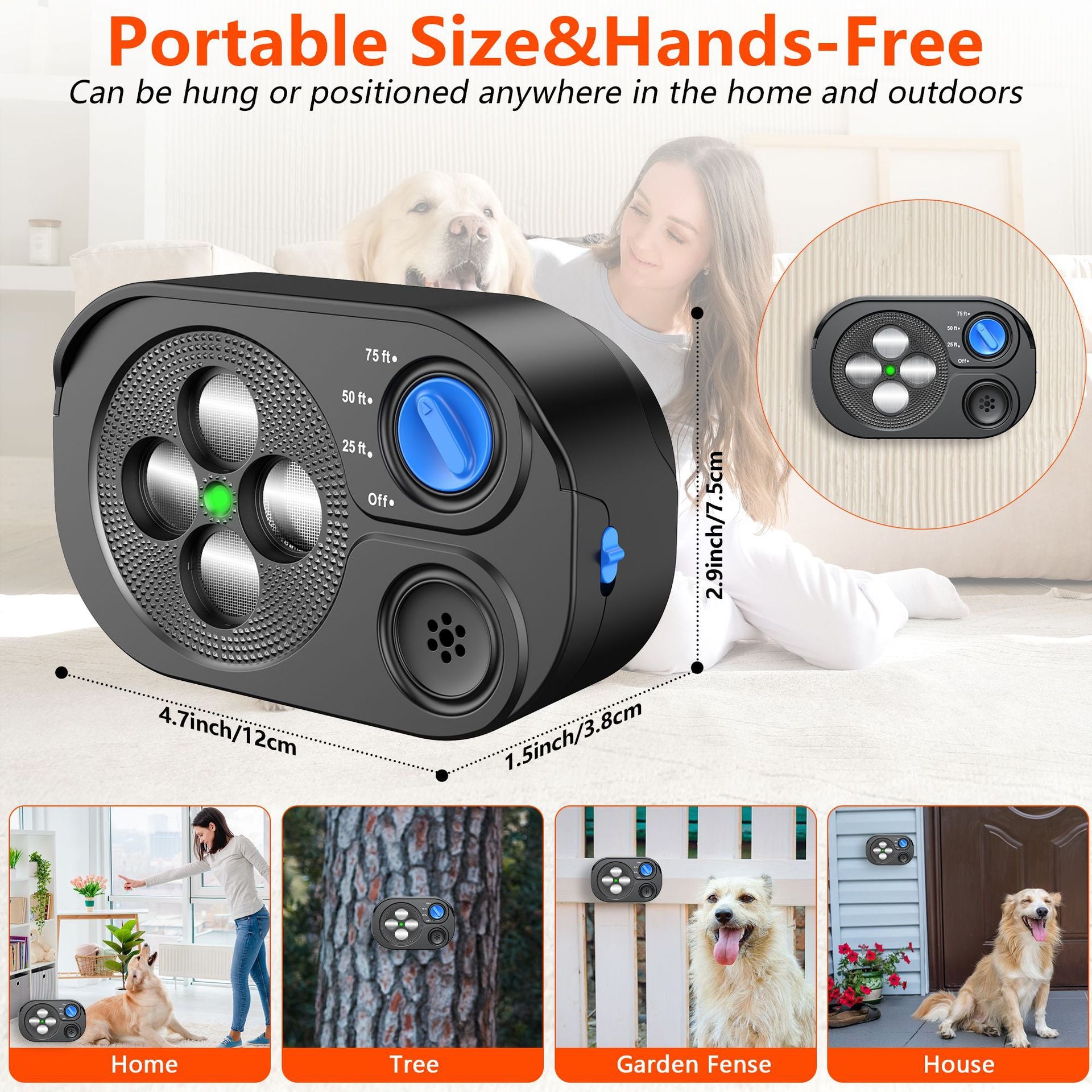 Automatic Ultrasonic Bark Stopping And Dog Training Device - 0 - CJ