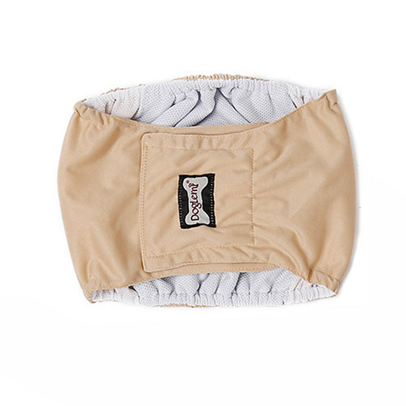 Male Dog Restraint Courtesy Belt Pet Supplie  Washable Sanitary Diapers - 0 - CJ - Beige - XXL - CJGD137076918RI