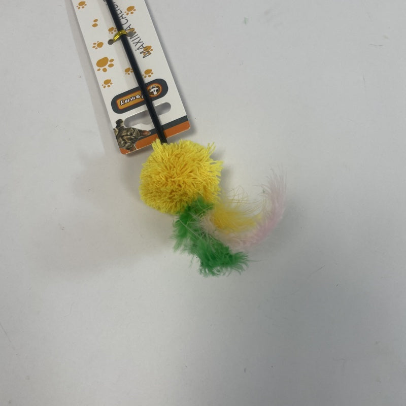 Colorful Feather Ball Cat Toy
