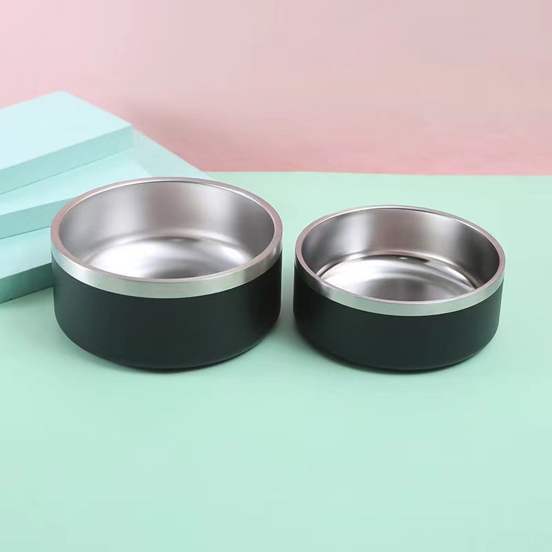 Stainless Steel Dog Bowl Upright Dog Bowl - 0 - CJ - Black - 64oz - CJGY100875910JQ