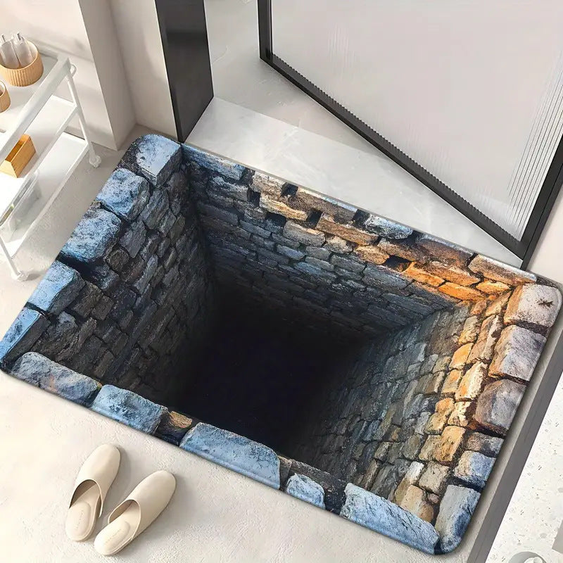 Visual 3D Effect Home Ground Mat Bathroom Non - slip Absorbent - 0 - CJ
