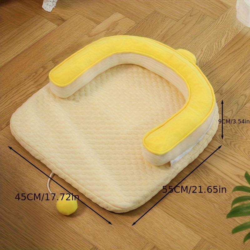 U - Shaped Cooling Pad For Cats And Dogs - Cat And Dog Neck Sleeping Pad, Summer Ice Feeling U - Shaped Headrest With Non - Slip Base, Washable Scratch - Resistant Polyester Cooling Pad - 5 - CJ
