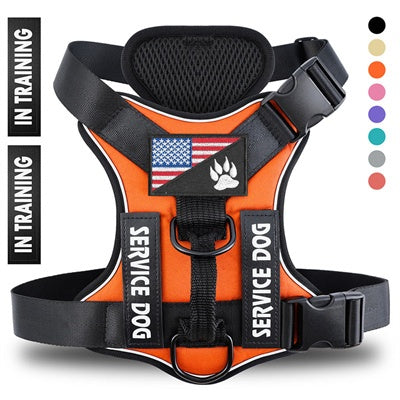 Reflective Breathable Solid Color Polyester Dog Strap - 5 - CJ