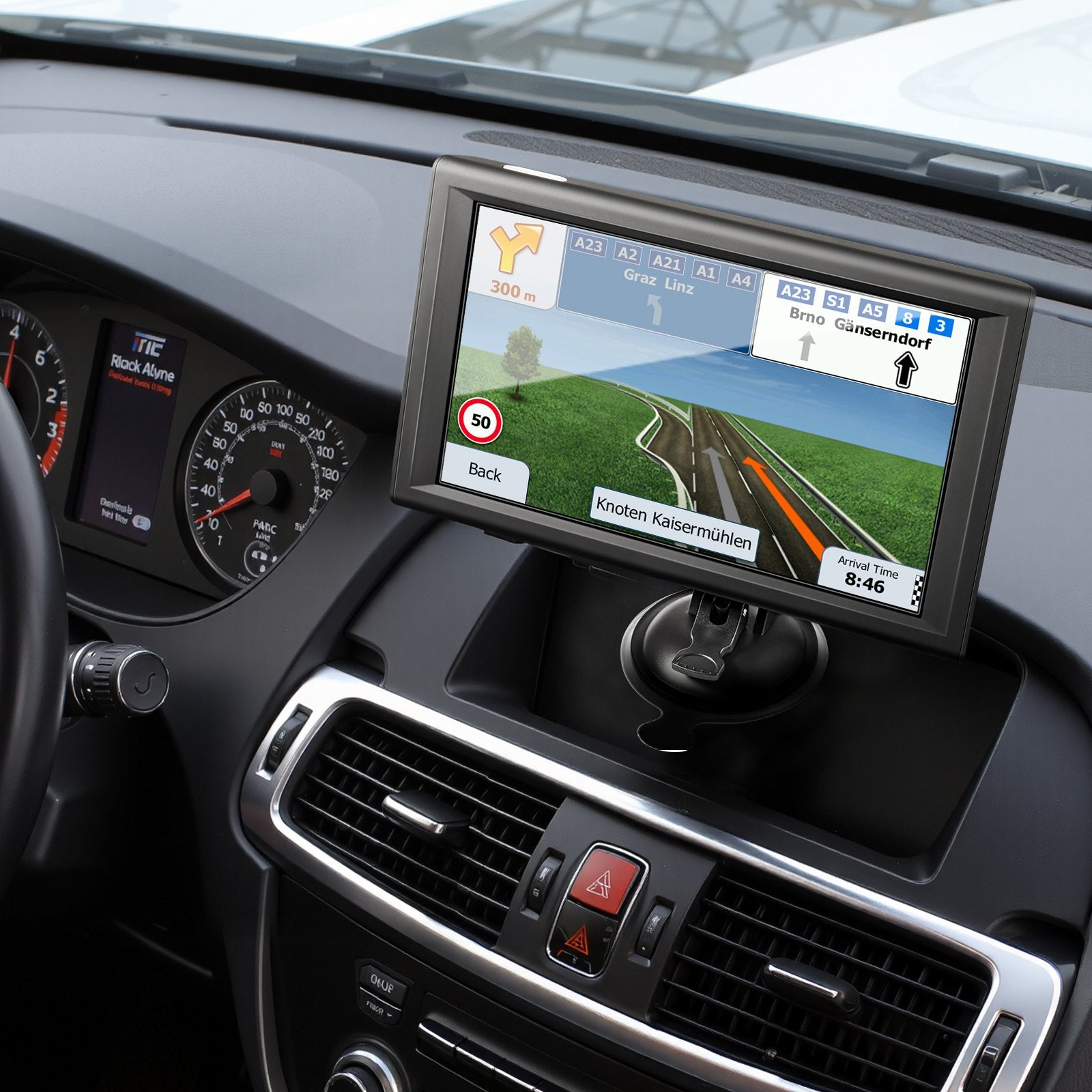 GPS Navigator For Car 9 Inch Touch Screen 16GB GPS Navigation System Dash Cam - 5 - CJ