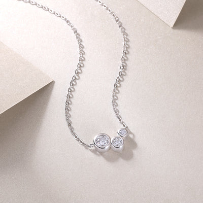 1White Dew - A Fashionable And Luxurious Diamond Jewelry Pendant Set With Moissanite S925 Sterling Silver Prohibit TikTok sales - 5 - CJ