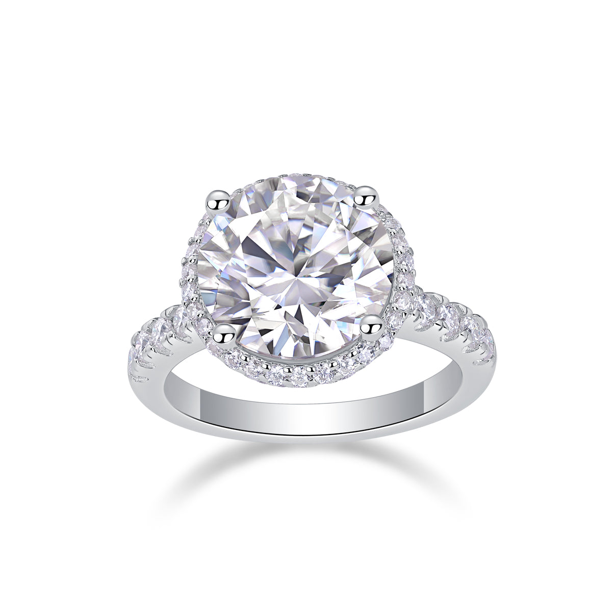 1Starry Sky - A Fashionable And Luxurious Jewelry Piece Set With 5 - carat Moissan Diamond S925 Sterling Silver And Platinum - plated Diamond Prohibit TikTok sales - 5 - CJ