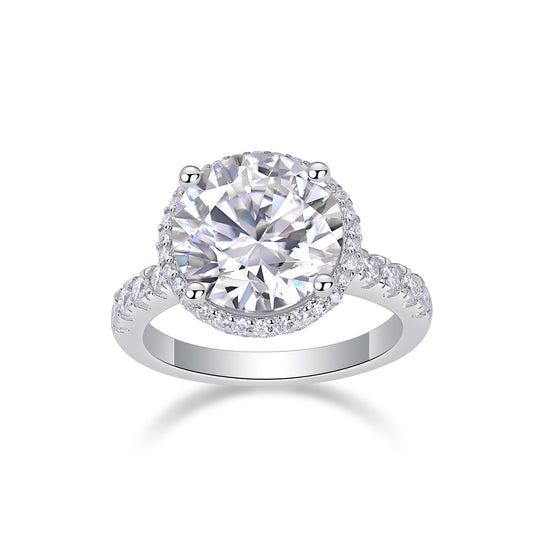 1Starry Sky - A Fashionable And Luxurious Jewelry Piece Set With 5 - carat Moissan Diamond S925 Sterling Silver And Platinum - plated Diamond Prohibit TikTok sales - 5 - CJ