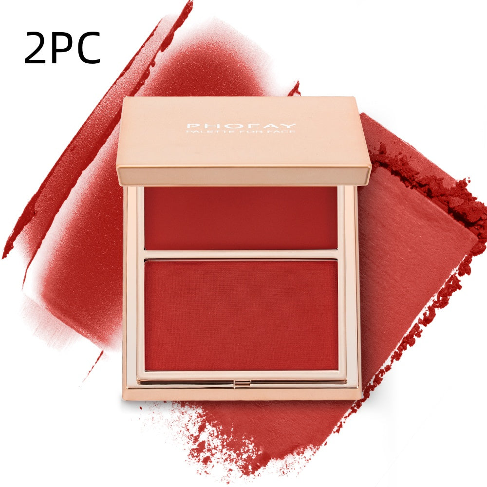 PHOFAY Double - Take Cream & Powder Blush Duo - 4 - CJ - 1PCS - 02 2PC - CJCZ204749116PK