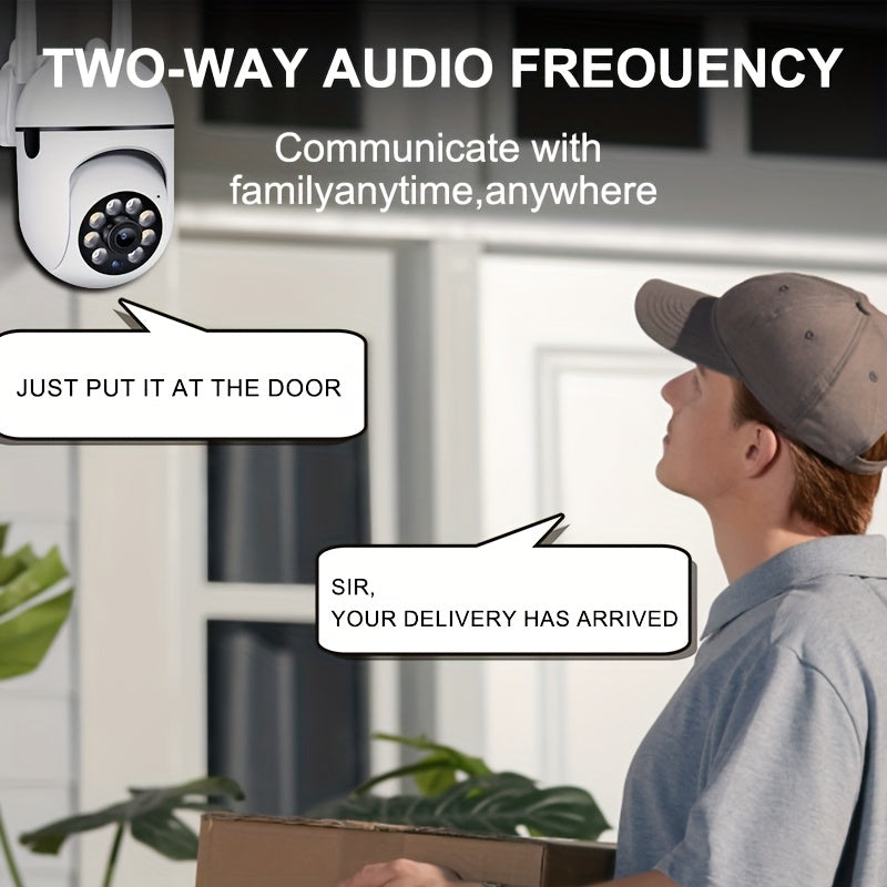 Courtyard Guardian Outdoor Spherical Camera Set - 1080P 360 Blind Spot Monitoring, Wireless 2.4G Anti - interference, Full - color Night Vision, Motion Tracking & Remote Viewing Via App - 5 - CJ
