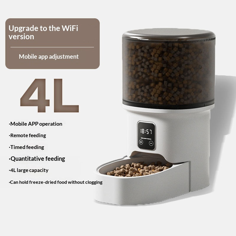 Pet Automatic Feeder Mobile Phone WiFi Remote Timed Feeding - 0 - CJ