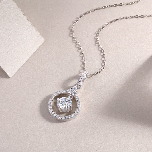 1Love Ring - A Fashionable And Luxurious Diamond Jewelry Pendant Set With 1 - carat Moissan Diamond S925 Sterling Silver And Platinum Plating Prohibit TikTok sales - 5 - CJ