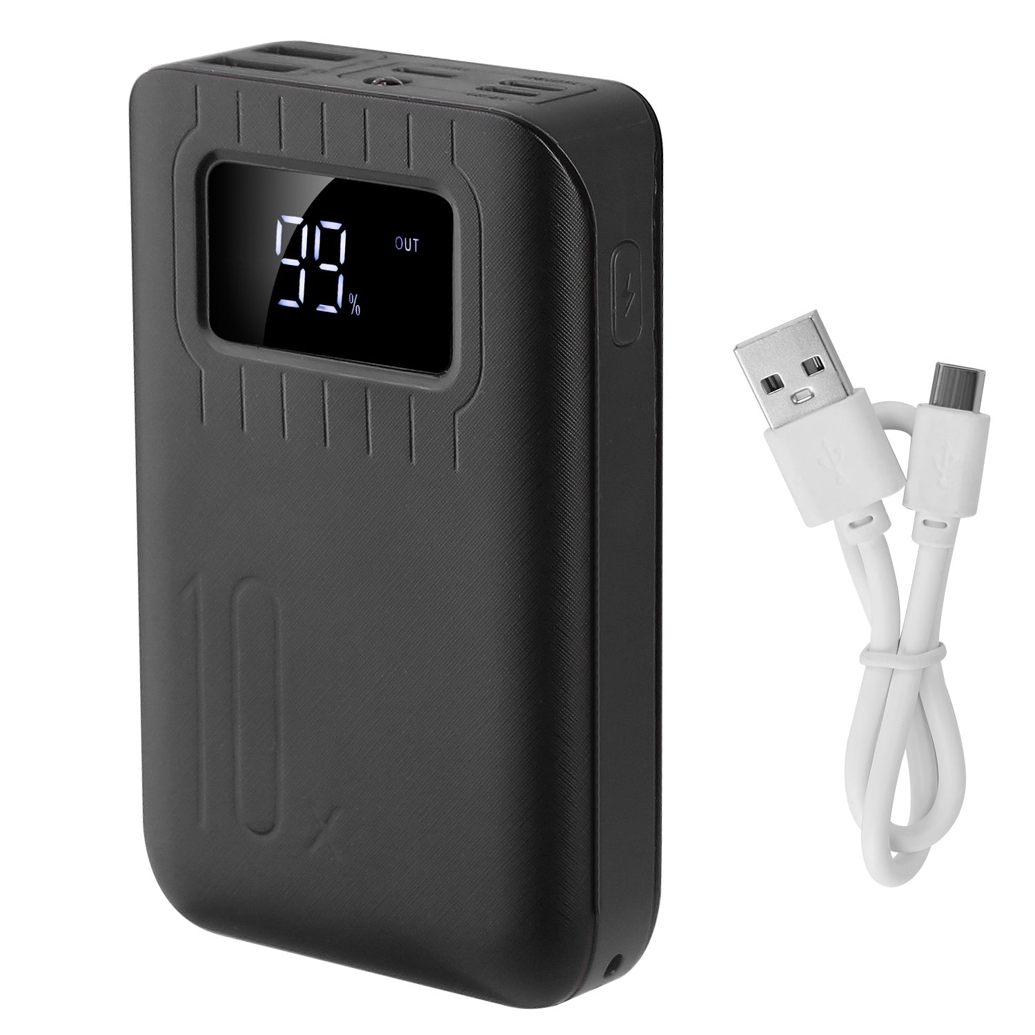 1Pc 1W MAh Portable Power Bank External Battery Pack Charger Dual USB Charge Interface With LCD Display Flashlight Type C Micro USB Lightning Input - 5 - CJ