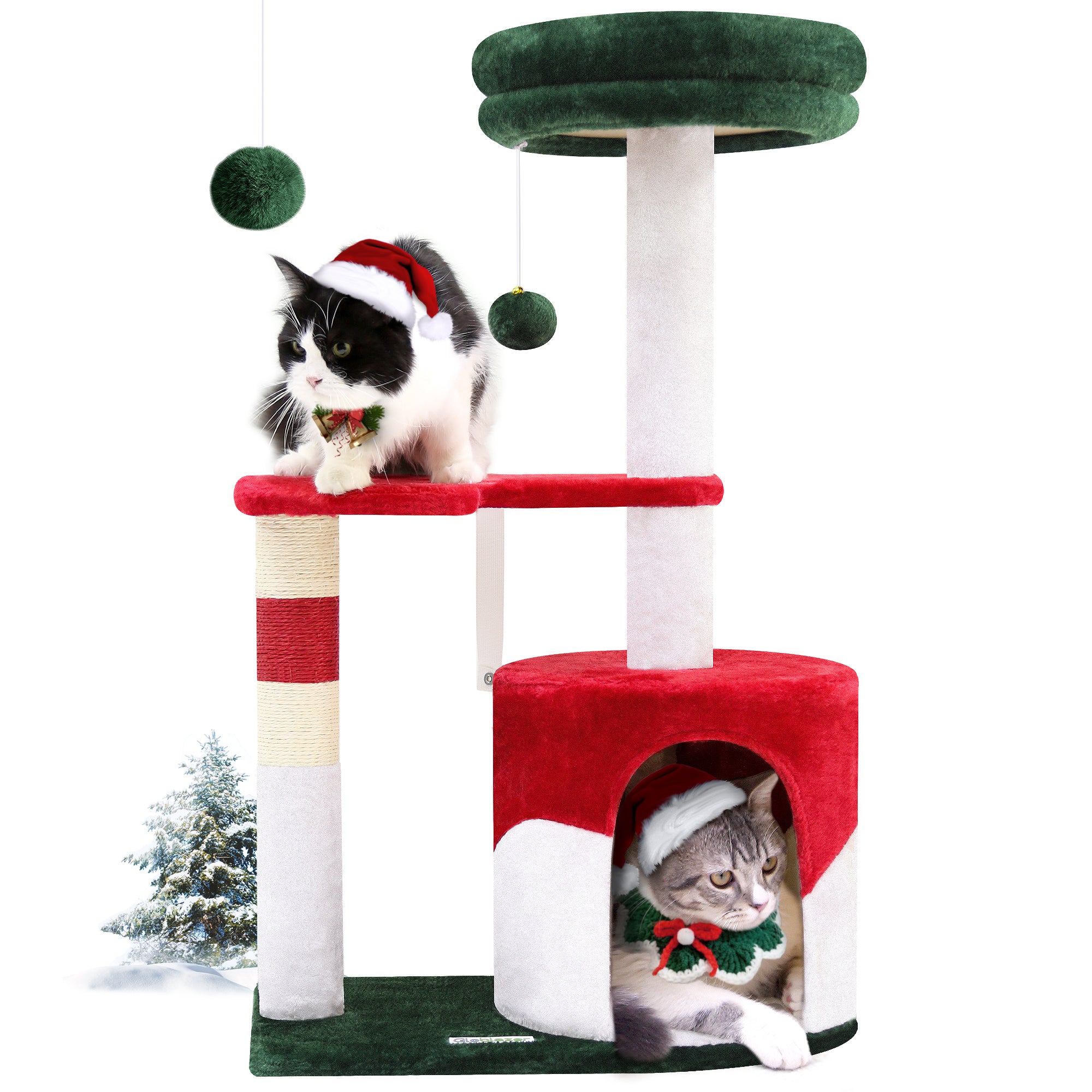 33 Inch Christmas Style Cat Climbing Frame - 5 - cjdroshippping