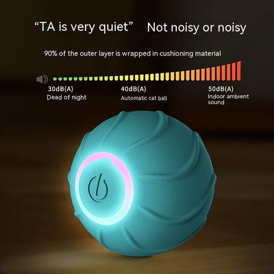 Smart Cat Toys Rolling Ball Pet Cat Owner Interactive Pets Toys Automatic Bouncing Ball USB Self Hi Teasing Kittens Jumping Ball - 0 - CJ