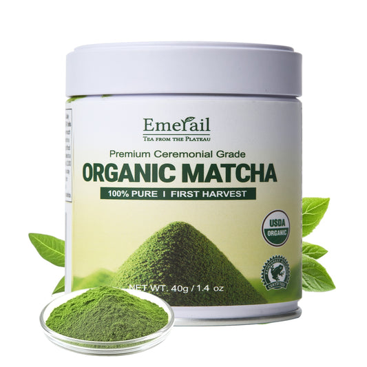 Matcha - Ceremonial Grade Organic Matcha Green Tea Powder,Premium First Harvest Unsweetened,1 0 0 Pure Matcha ForLattes,Smoothies,and Baking  40g 1.4oz - Ships From US - Tea - Coffee Mate - 5 - CJ