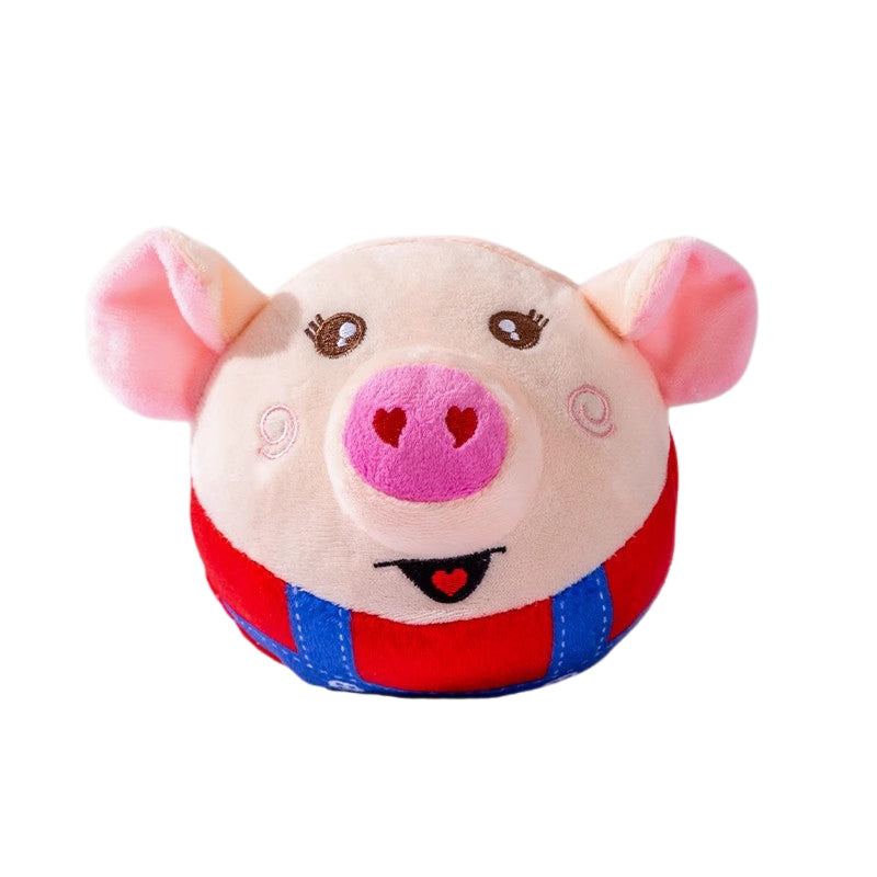 Dog Plush Piglet Toy, Electric Jumping Ball, Singing And Jumping, USB Rechargeable Pet Cat Interactive Toy - 4 - CJ