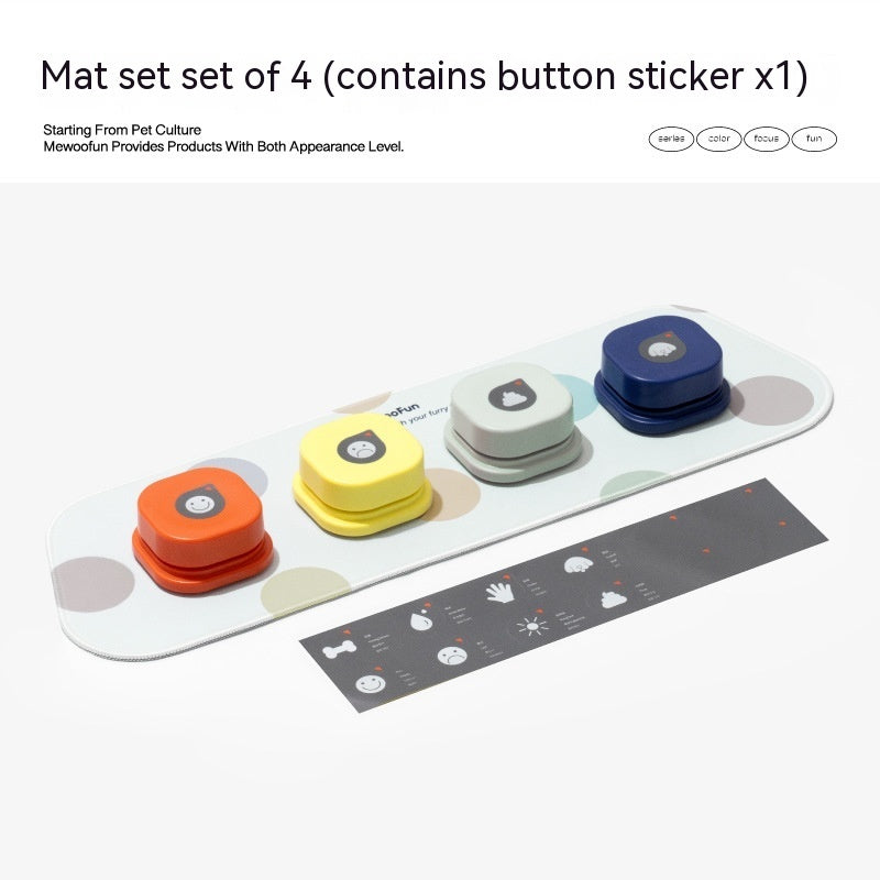 4 Colors Pet Communication Button One - click Prevent Physical Inactivity Recordable Dog Talking Button Toy Cat Toy Pet Products - 0 - CJ - Four sets - CJGY156358013MN