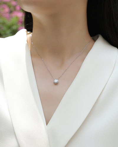 1Purity - A Fashionable And Luxurious Diamond Jewelry Pendant Set With 1 - carat Moissan Diamond S925 Sterling Silver Prohibit TikTok sales - 5 - cj