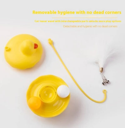 Cat Toys - Interactive Toy For Cat , Kitten Toys, Lightweight Resin Duck Shape Fun Stick For Kitten Play Indoor Outdoor ,Removable And Washable Duck Cat Toy - 5.0 - CJ