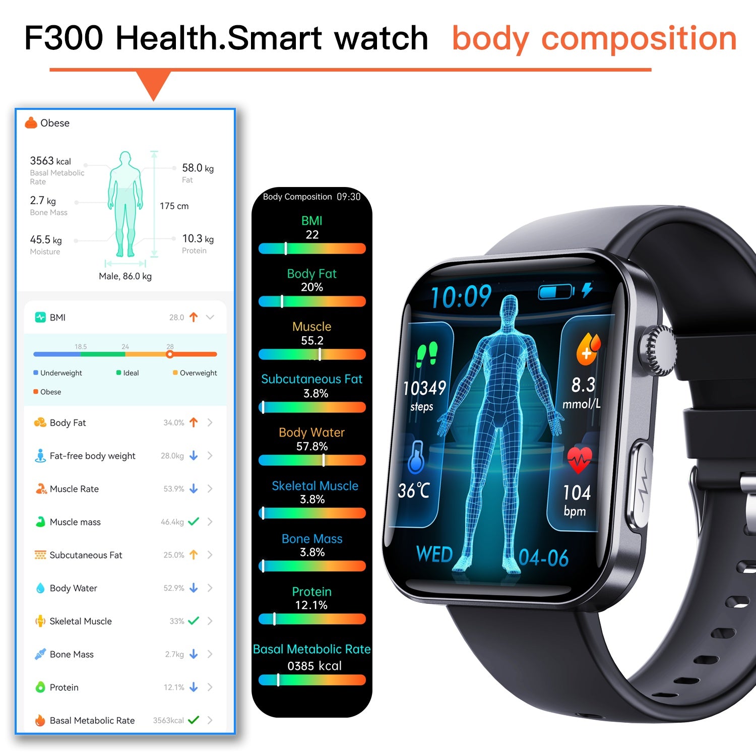 Smart Watch For Men Women Healthy Mornitoring Ips Screen Fitness Tracker With Bluetooth Call  IP67 Waterproof Heart Rate Sleep SpO2 Monitor Pedometer Multiple Sports 7 Days Battery Life - 5 - CJ