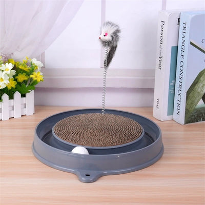 Multi - functional Cat Scratching Board With Ball Track, Various Colours Of Mat Board, Self - height Relief From Boredom To Tease The Cat, With Spring And Ball, Anti - scratch Furniture Artifacts, A Must - ha - 5 - CJ