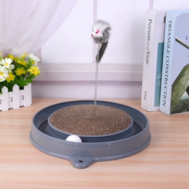 Multi - functional Cat Scratching Board With Ball Track, Various Colours Of Mat Board, Self - height Relief From Boredom To Tease The Cat, With Spring And Ball, Anti - scratch Furniture Artifacts, A Must - ha - 5 - CJ