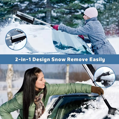 Car Windshield Wiper, Snow Removal Brush, Snow Shovel, Extendable Stainless Steel Cleaning Tool, Broom Cleaning Accessories - 5 - cjdropshipping