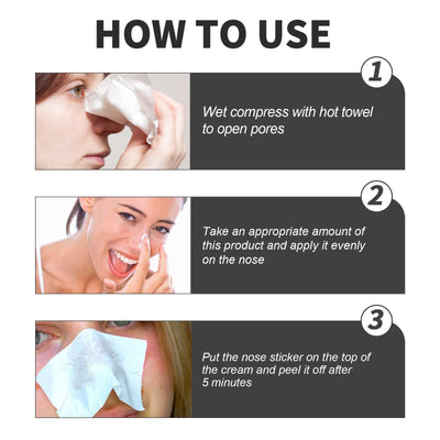 Blackhead Cleansing Cream Exfoliating, Cleaning And Repairing Pores Solve Skin Oil, Blackhead And Acne Problems Peel - off Nose Patch - 5 - CJ