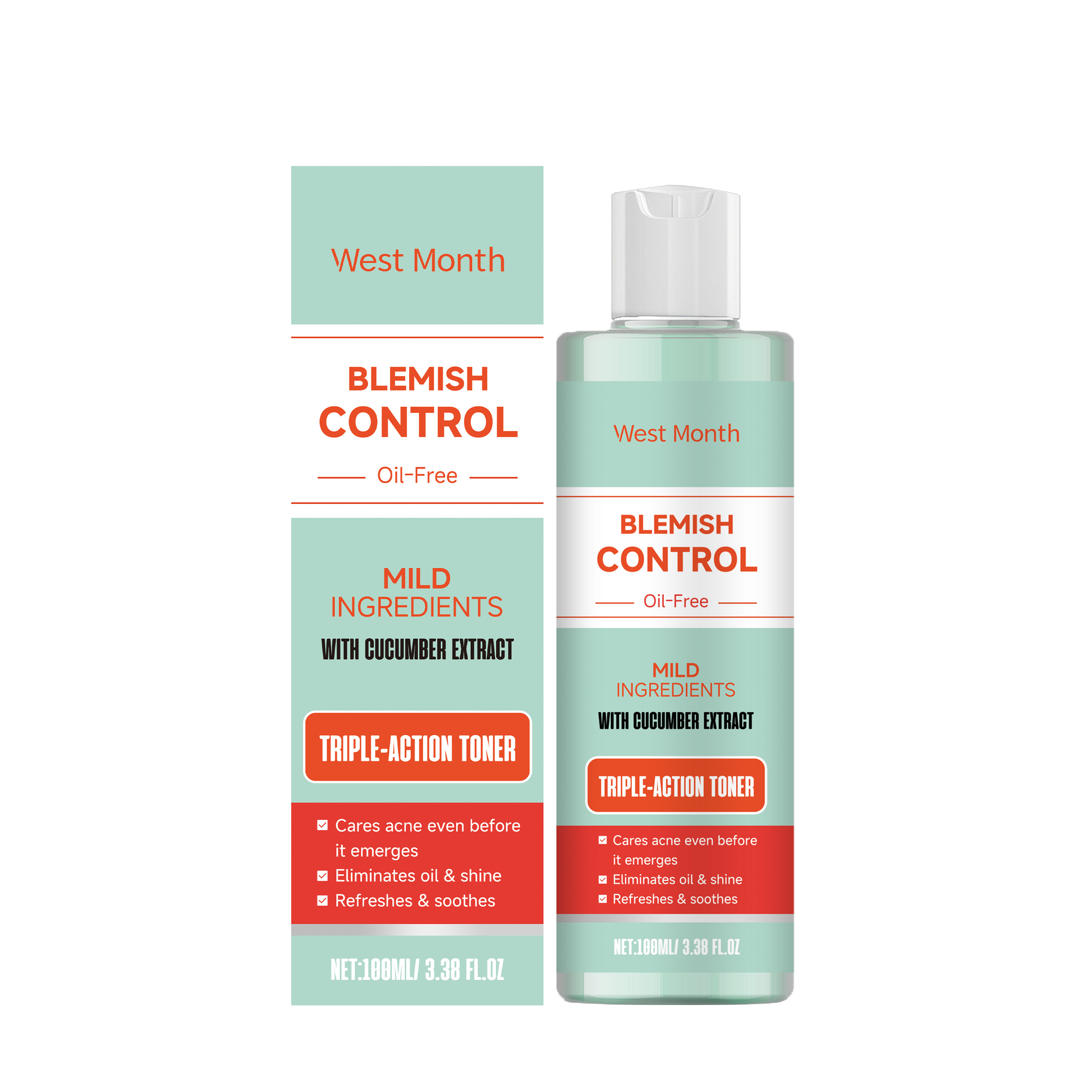 West&Month Facial Toner With Mild Ingredients To Lighten Acne, Nourish And Repair Facial Skin