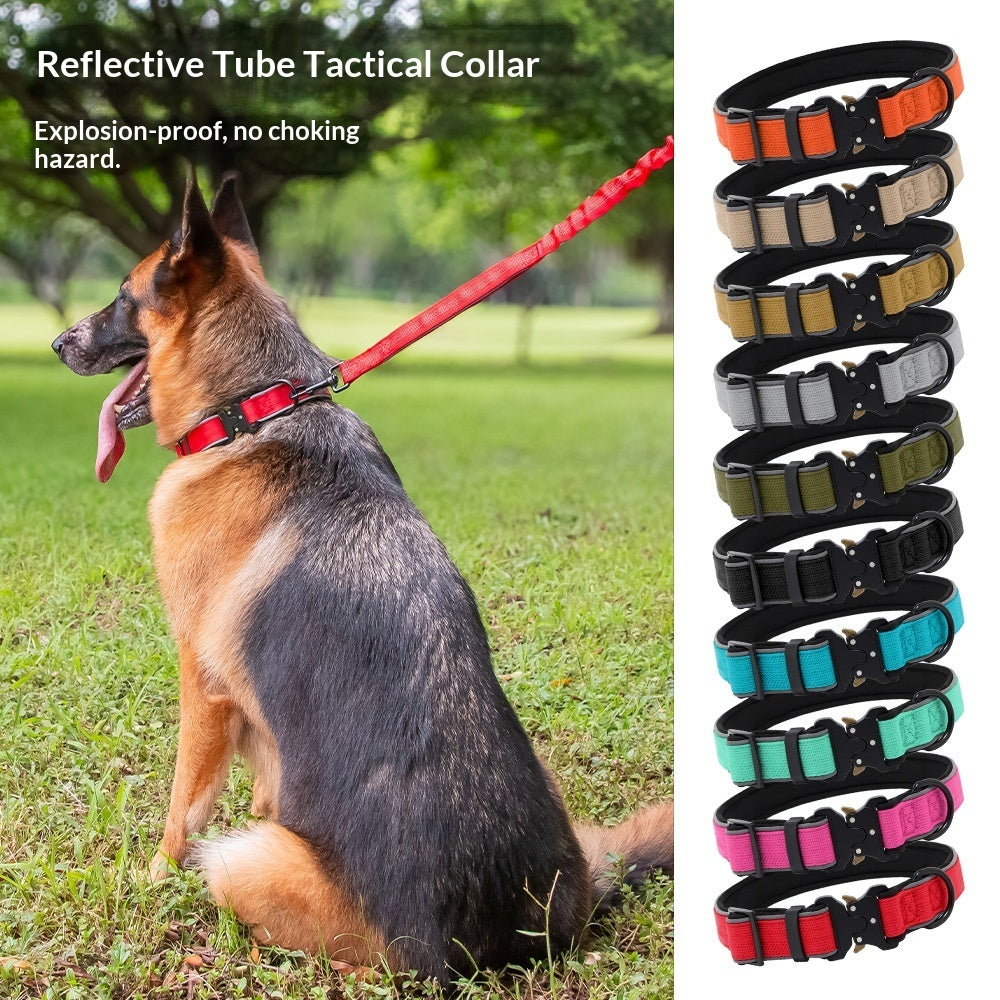 Tactical Dog CollarHarness Reflective Adjustable - 0 - CJ